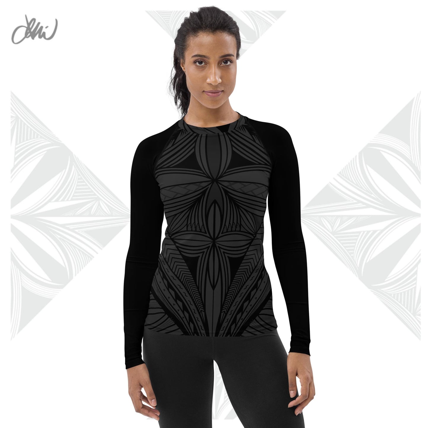 Black Tapa Women's Rash Guard