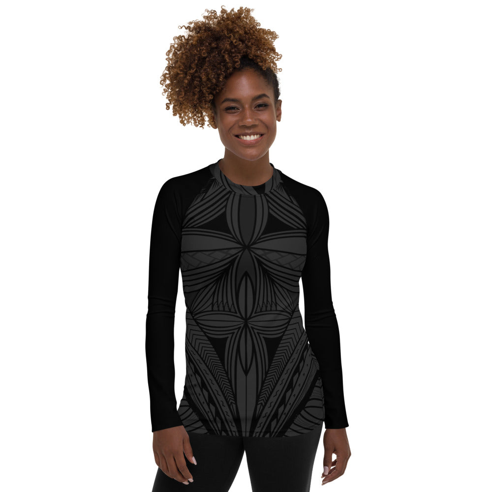 Black Tapa Women's Rash Guard