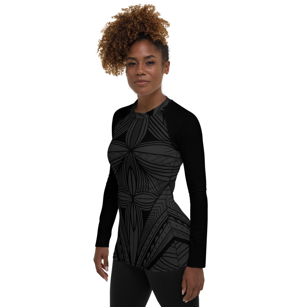 Black Tapa Women's Rash Guard